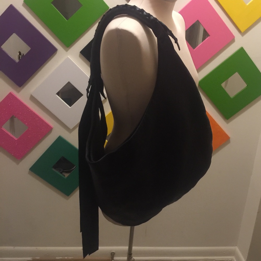 Juicy Couture Soft Python Black Leather Hobo Bag